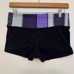 Stylish Black and Purple Women's Shorts